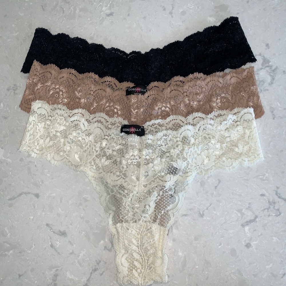 Cosabella Never Say Never Lace Thong 3-Pack